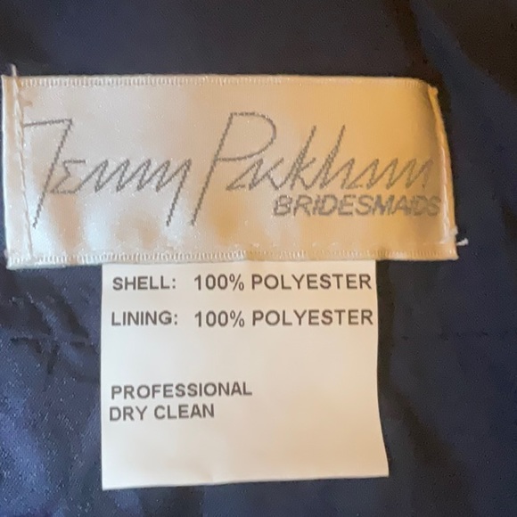 NWT Jenny Packham Chiffon Rhinestone Beaded Maxi Dress Gown Cocktail JP1009 Blue - Picture 10 of 12